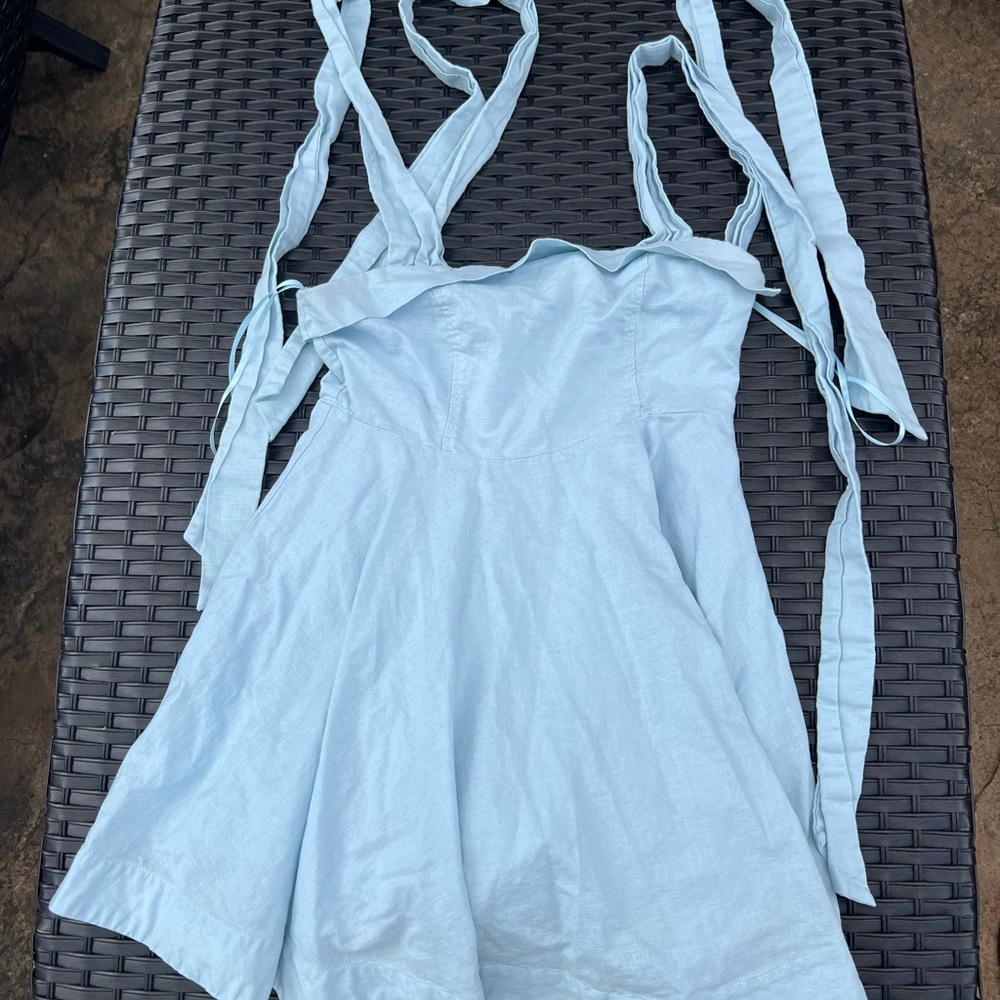 Light Blue Sleeveless Women's Top